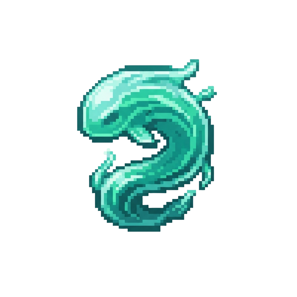 A Radiant Emerald River Spirit