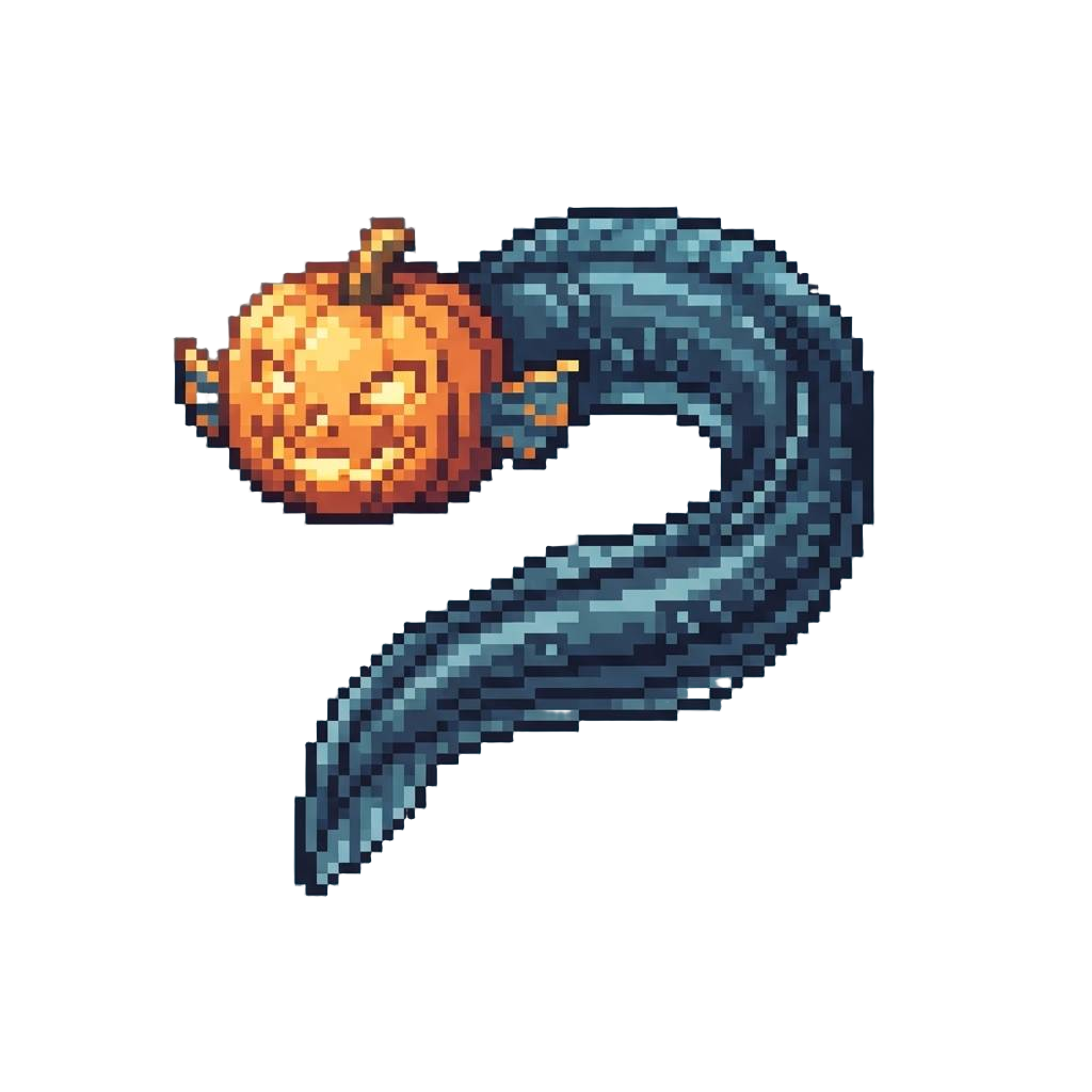 A Glowing Pumpkin-headed Eel