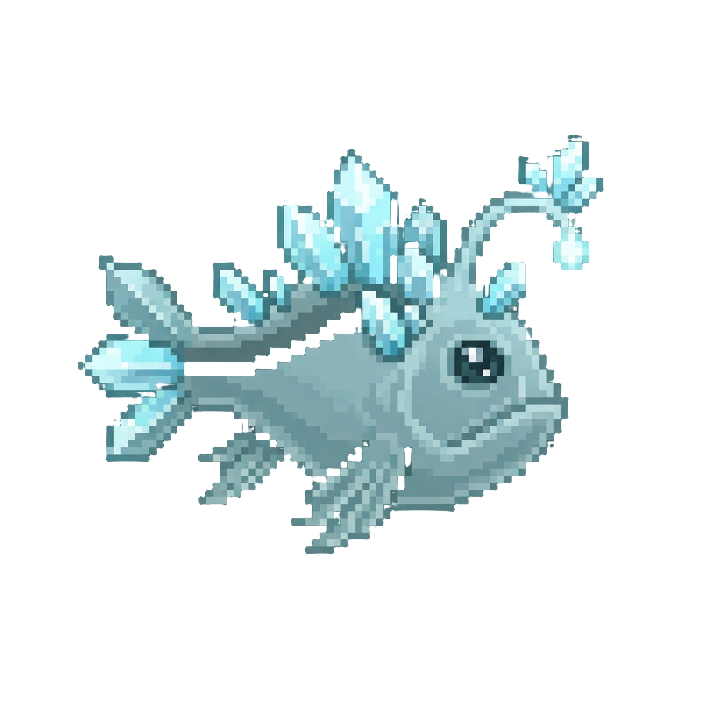 A Crystal-encrusted Ghost Anglerfish