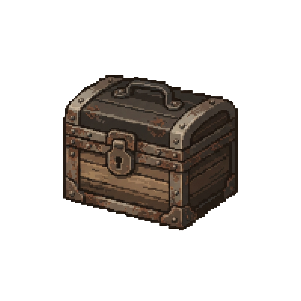 A Vintage Rusty Treasure Chest