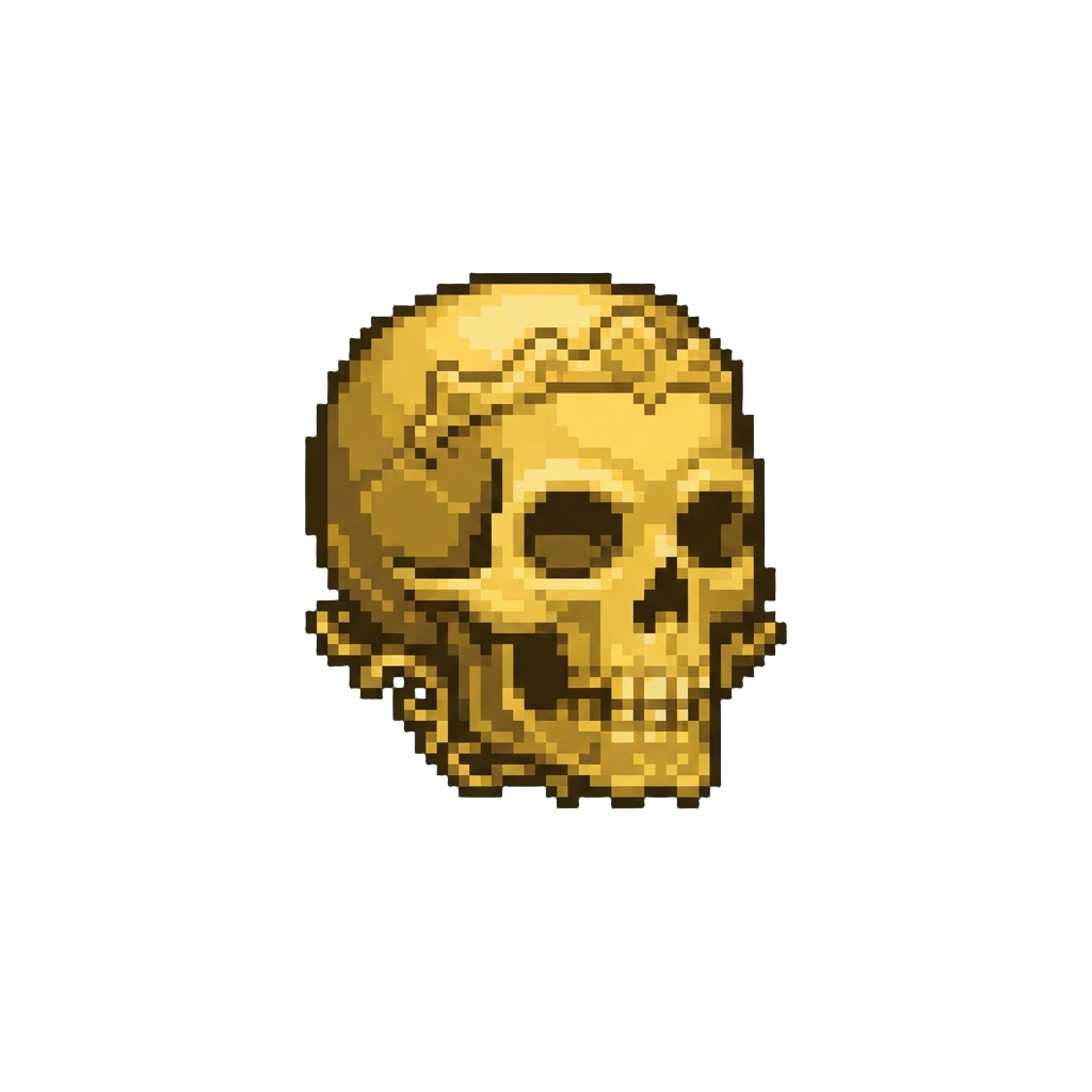 A Tiny Golden Skull Relic