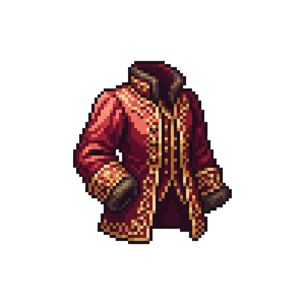 A Fancy Renaissance Royal Coat with Ornate Gold Embroidery
