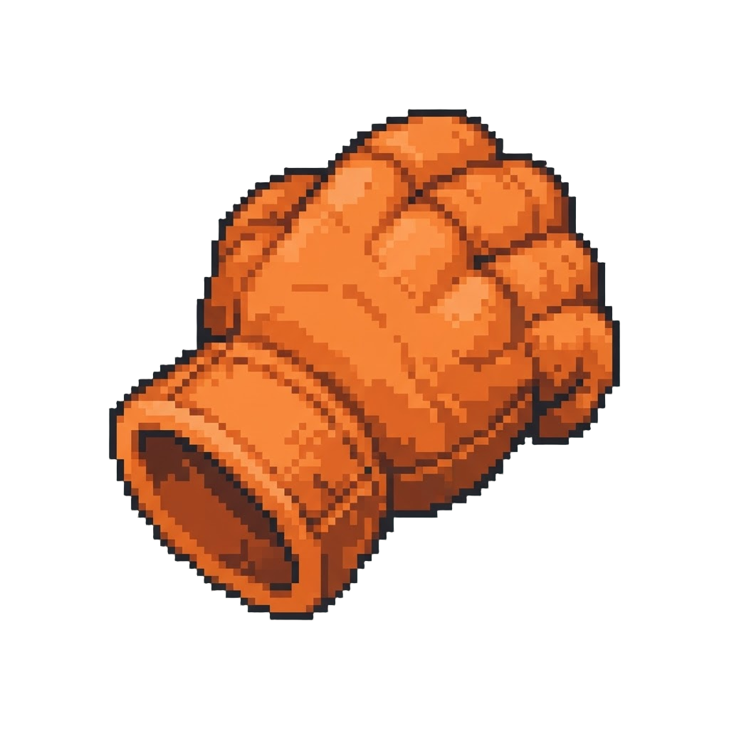 A Massive Orange Swollen Glove-like Hand