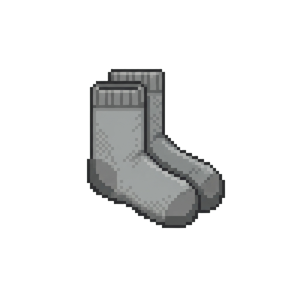 A Pair of Plain Gray Socks
