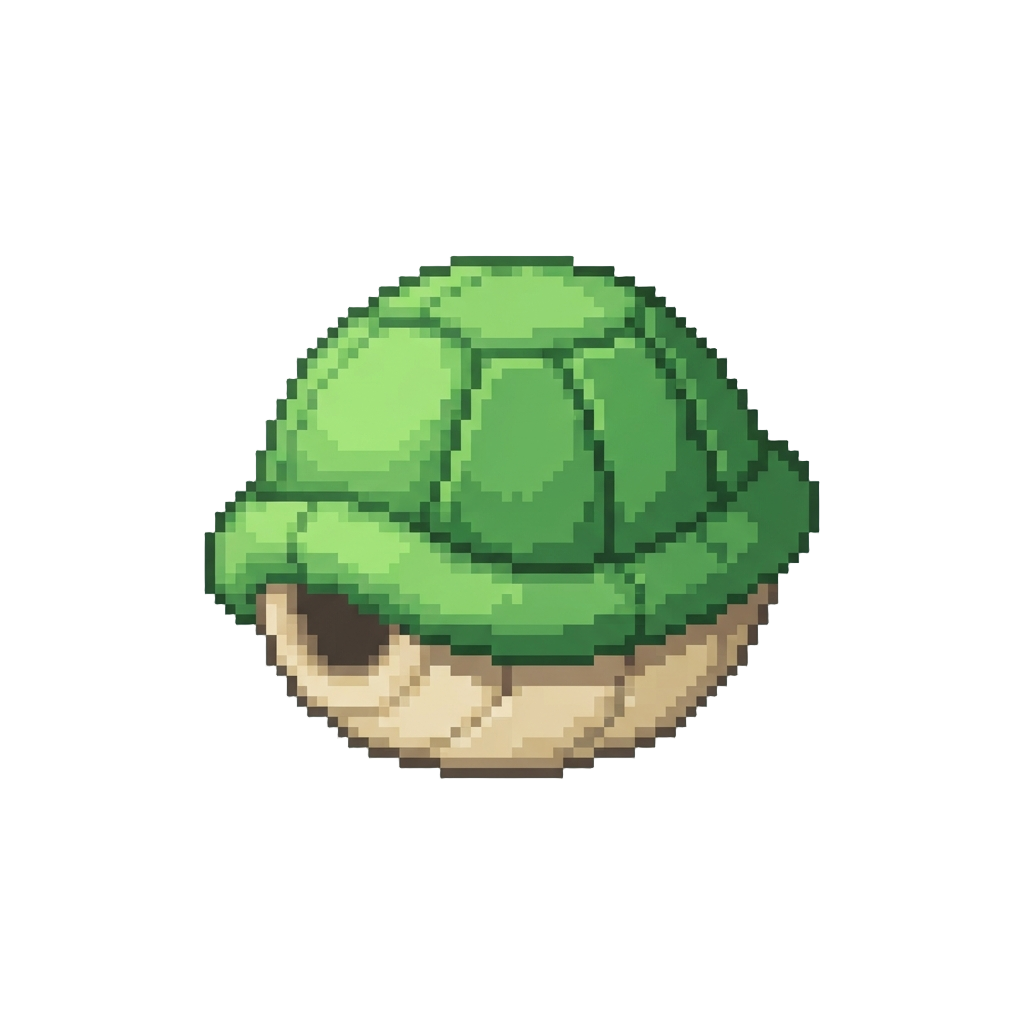 A Plush Green Koopa Shell