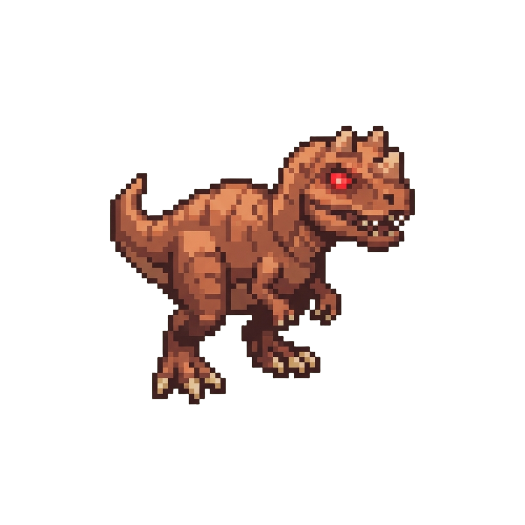 A Glowing Red-eyed Ceratosaurus