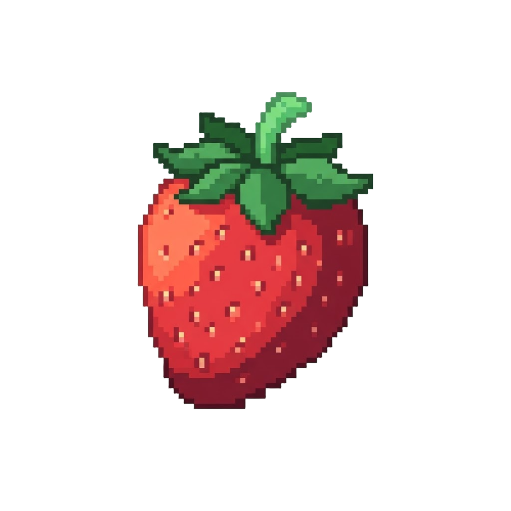 A Bright Red Strawberry