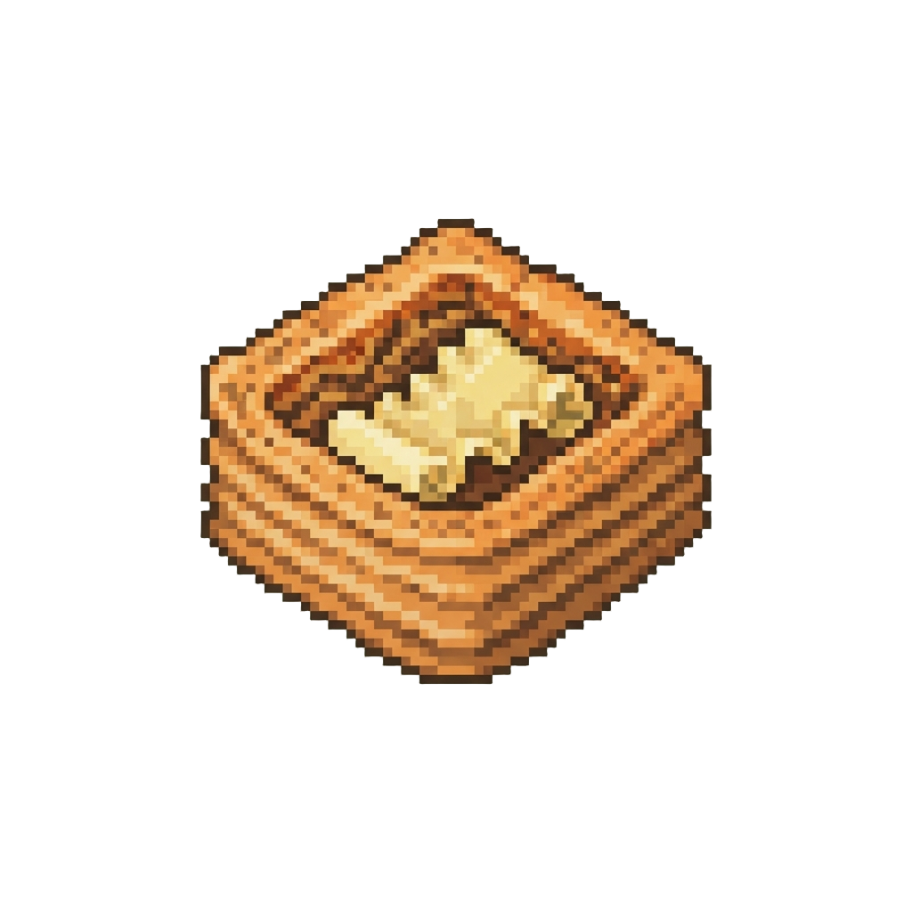 A Hollow Lasagna Crust Containing Only a Single Noodle