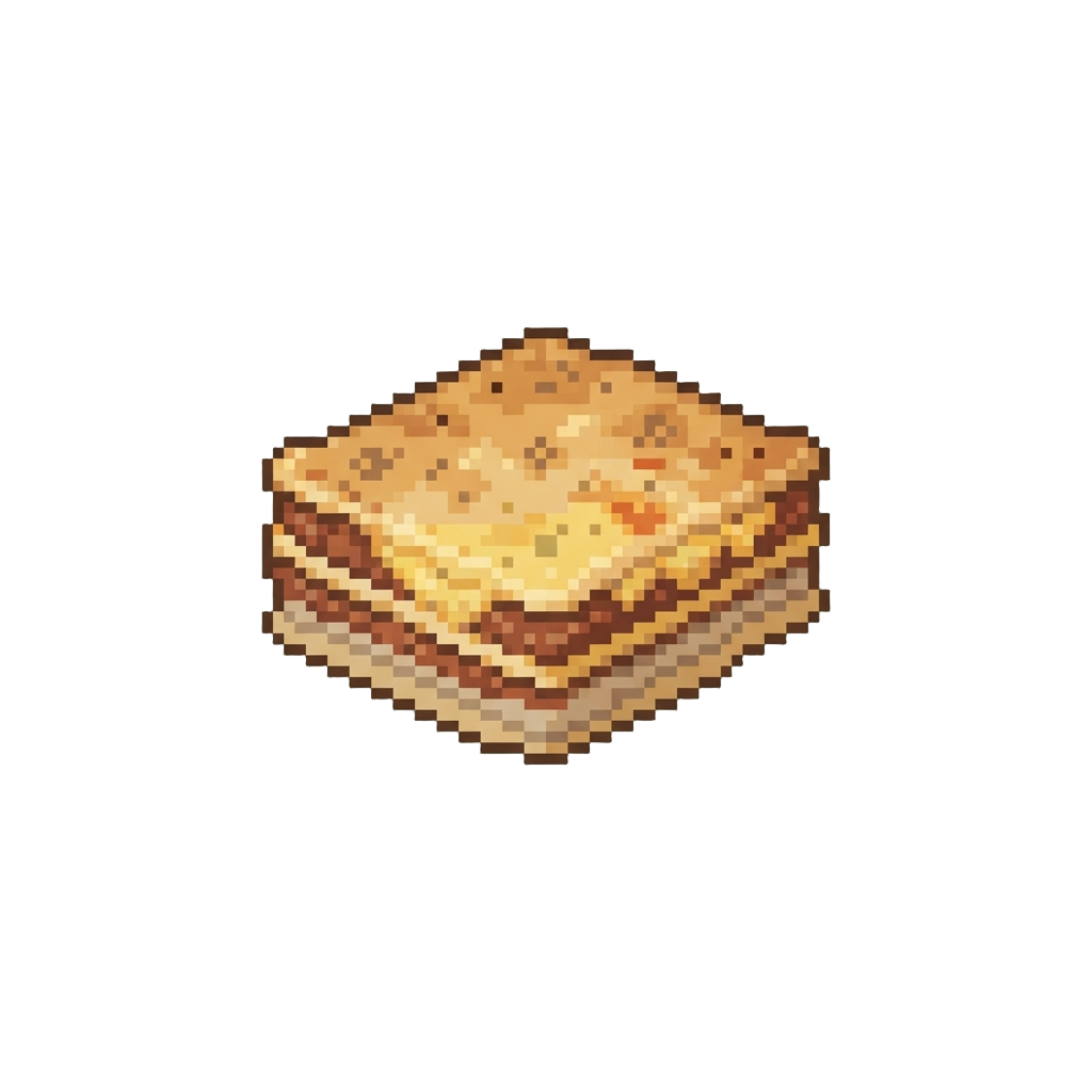 A Classic Beef Bolognese Lasagna Slice with Melted Mozzarella