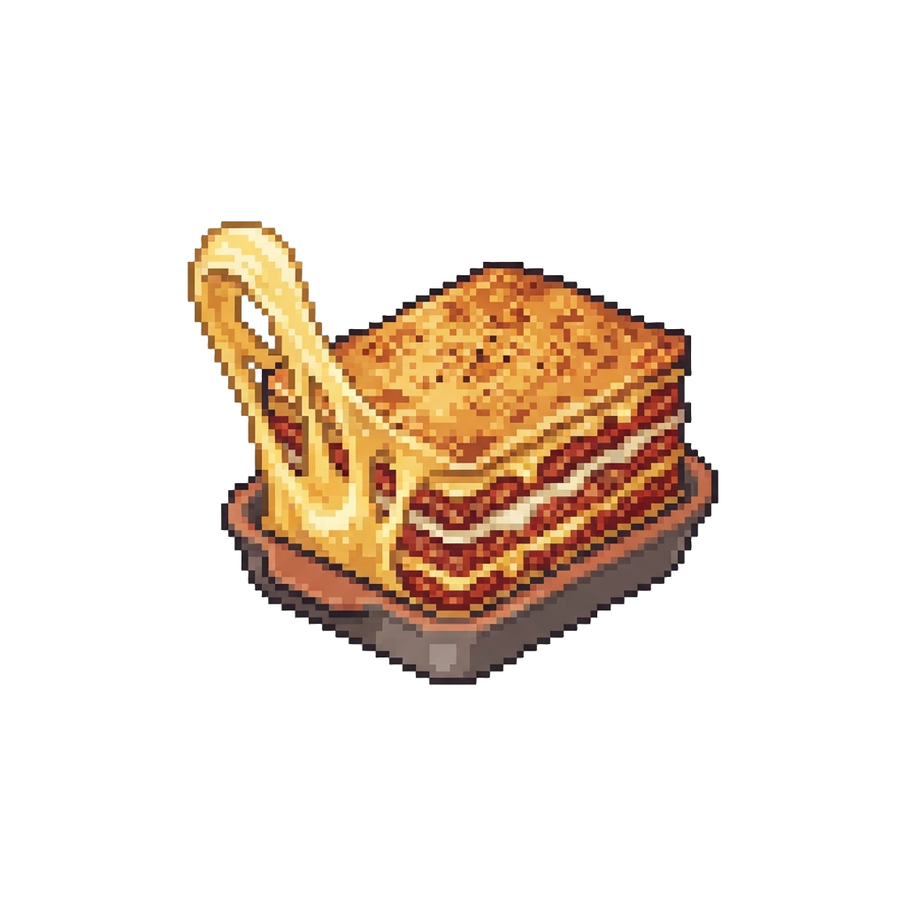 A Golden Six-layer Meat Lasagna with a Ten-foot Cheese Stretch