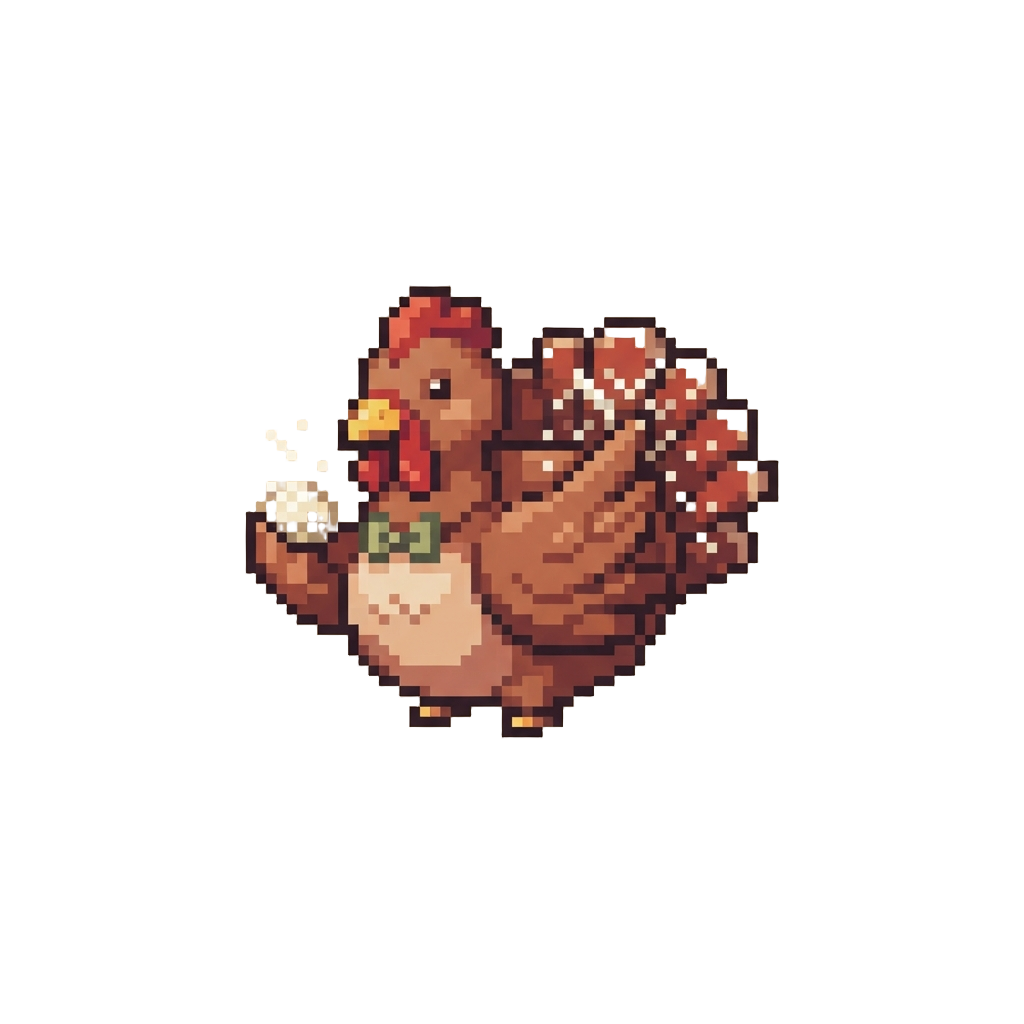 A Festive Little Turkey Dusting Parmesan Off Its Feathers