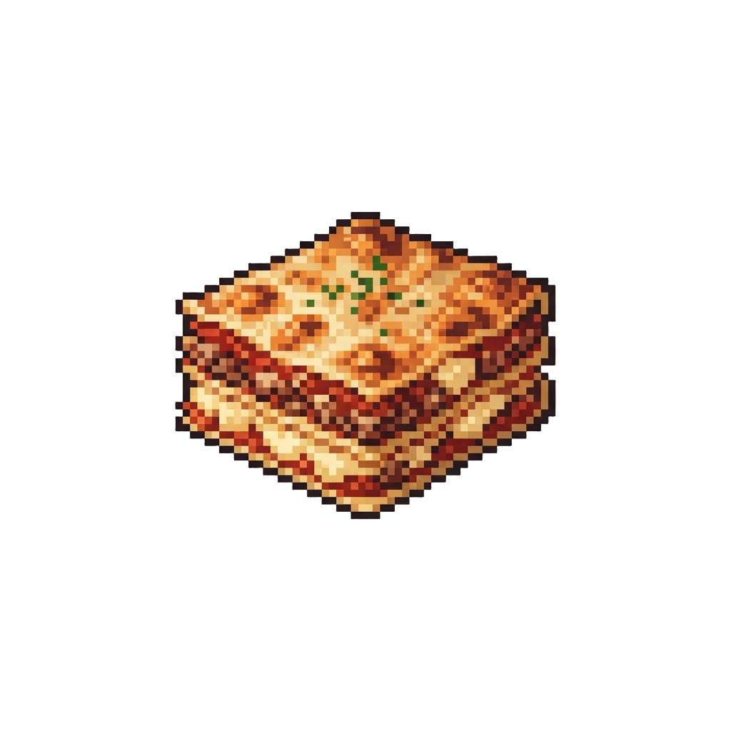 A Five-cheese Lasagna Slice Showing Perfectly Defined Pasta Layers