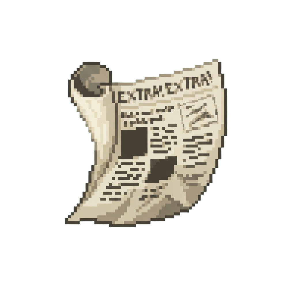 A Flying Newspaper Page