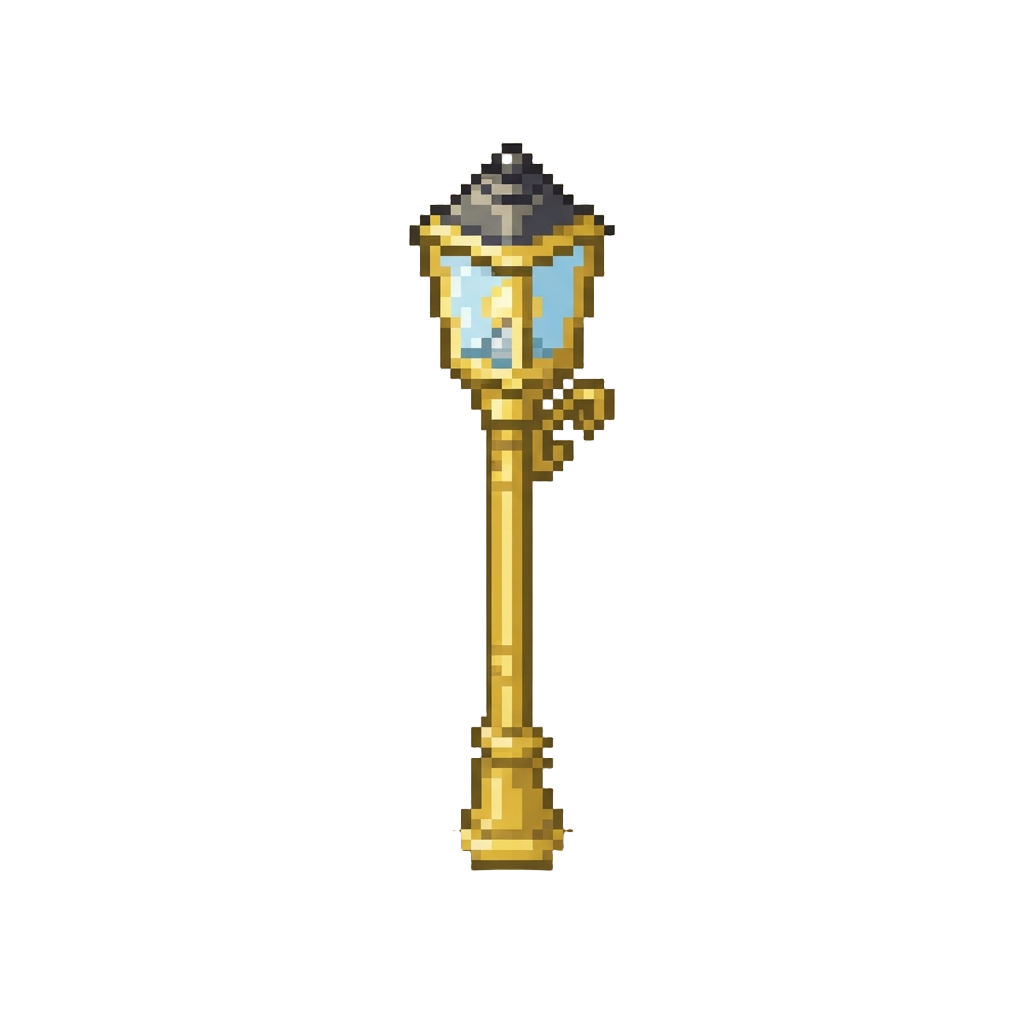 A Golden Streetlamp Pole