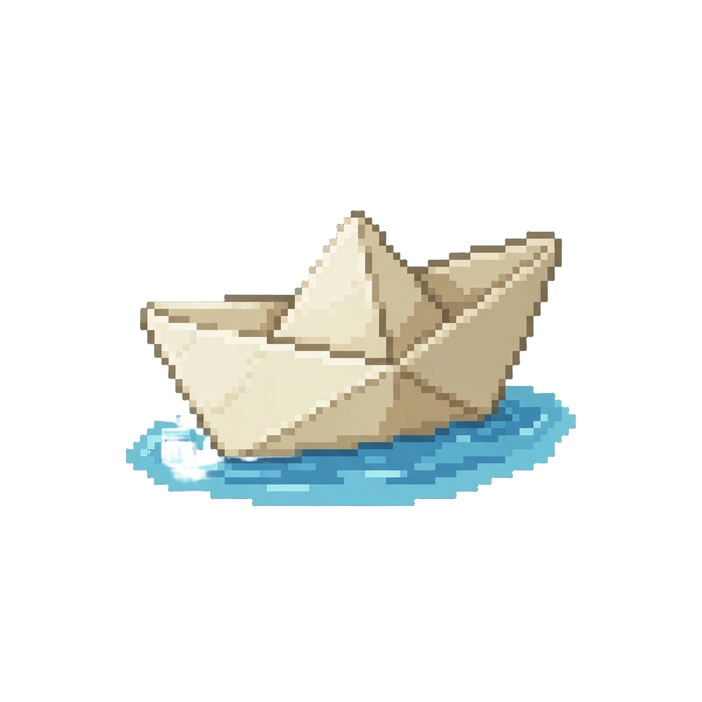 A Floating Paper Boat