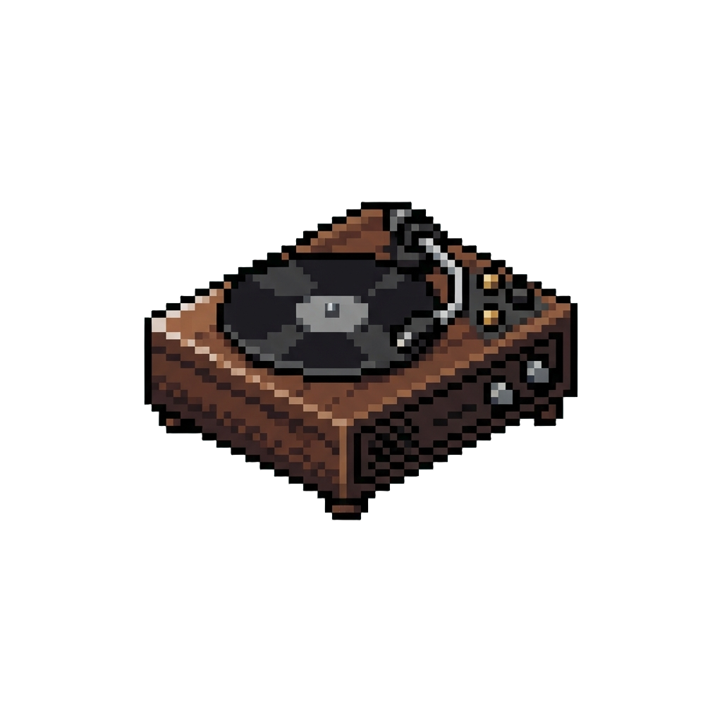 A Vintage Vinyl Record Player