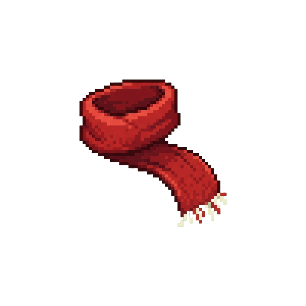 A Drifting Red Scarf