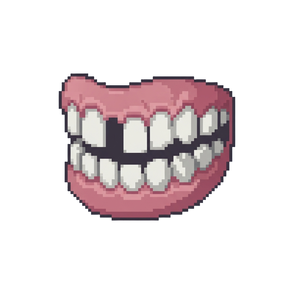 A Silly Wide Grin Showing Gap-toothed Pearly Whites