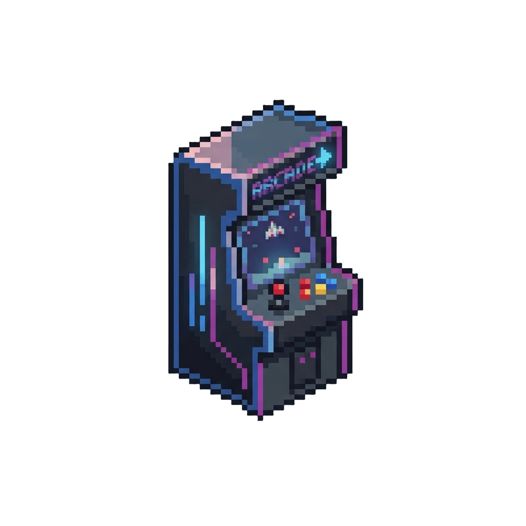 A Neon-glowing Retro Arcade Variant Twin