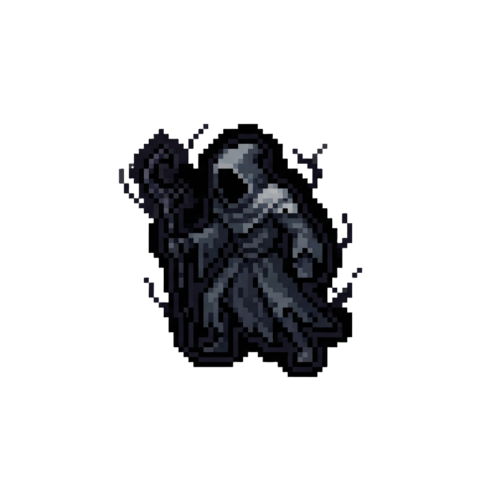 A Shadowy Mirror-image Clone Surrounded by Black Aura