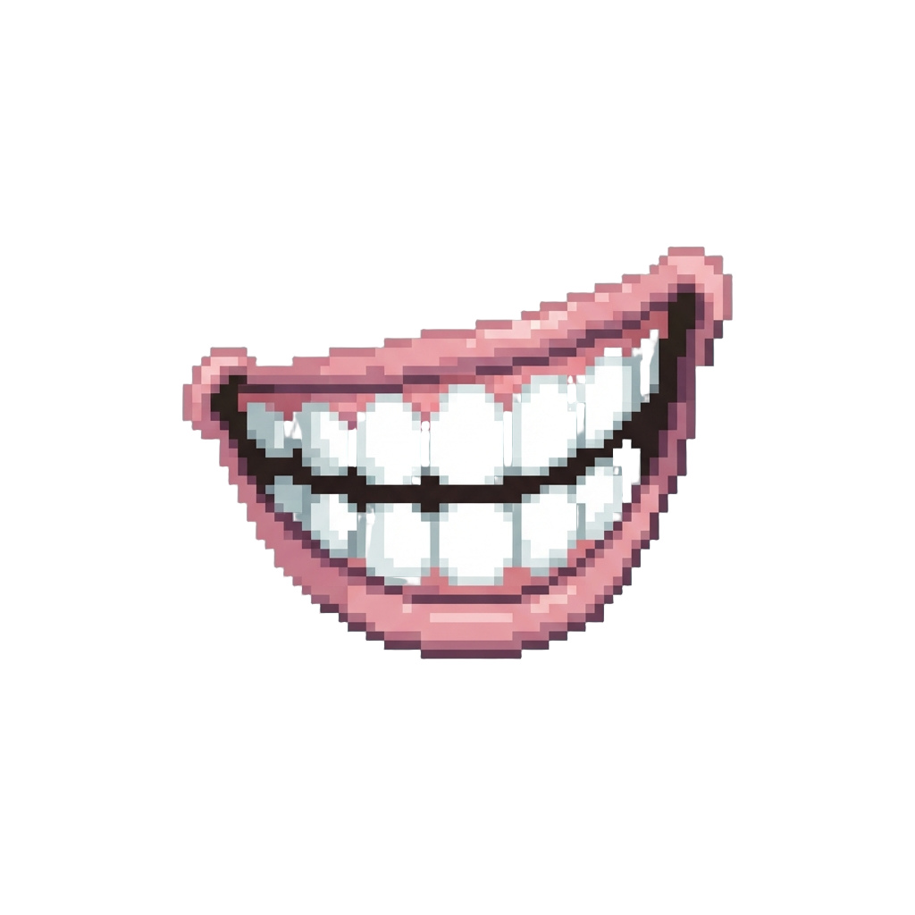 A Comical Blinding White Toothy Grin