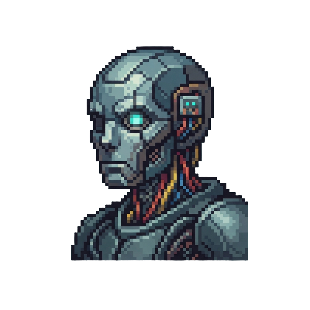 A Robotic Cyborg Clone with Exposed Wiring