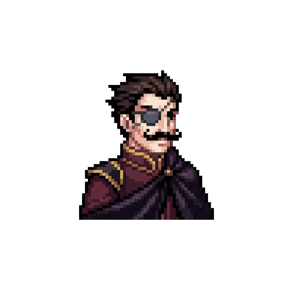 An Identical Twin with an Evil Mustache and Dark Cape