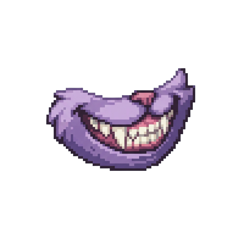 A Mischievous Cheshire-cat Smile Showing Sharp Teeth