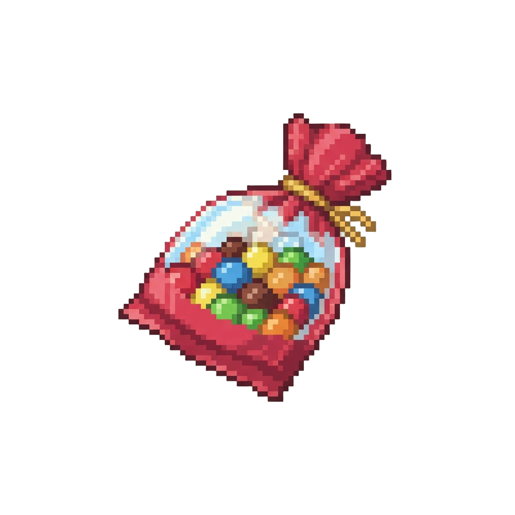 A Tiny Bag of Coated Chocolate Candies
