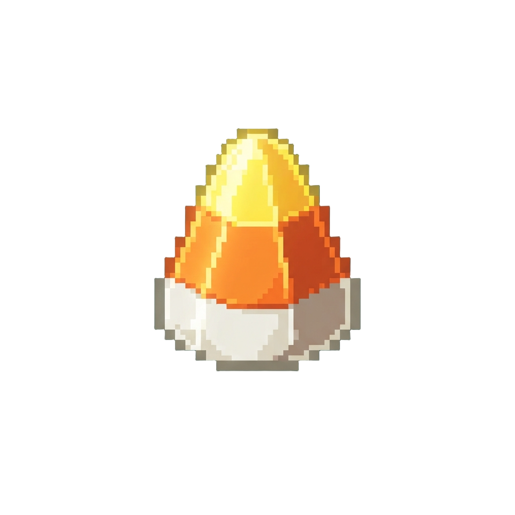 A Glowing Full-sized Candy Corn Jewel