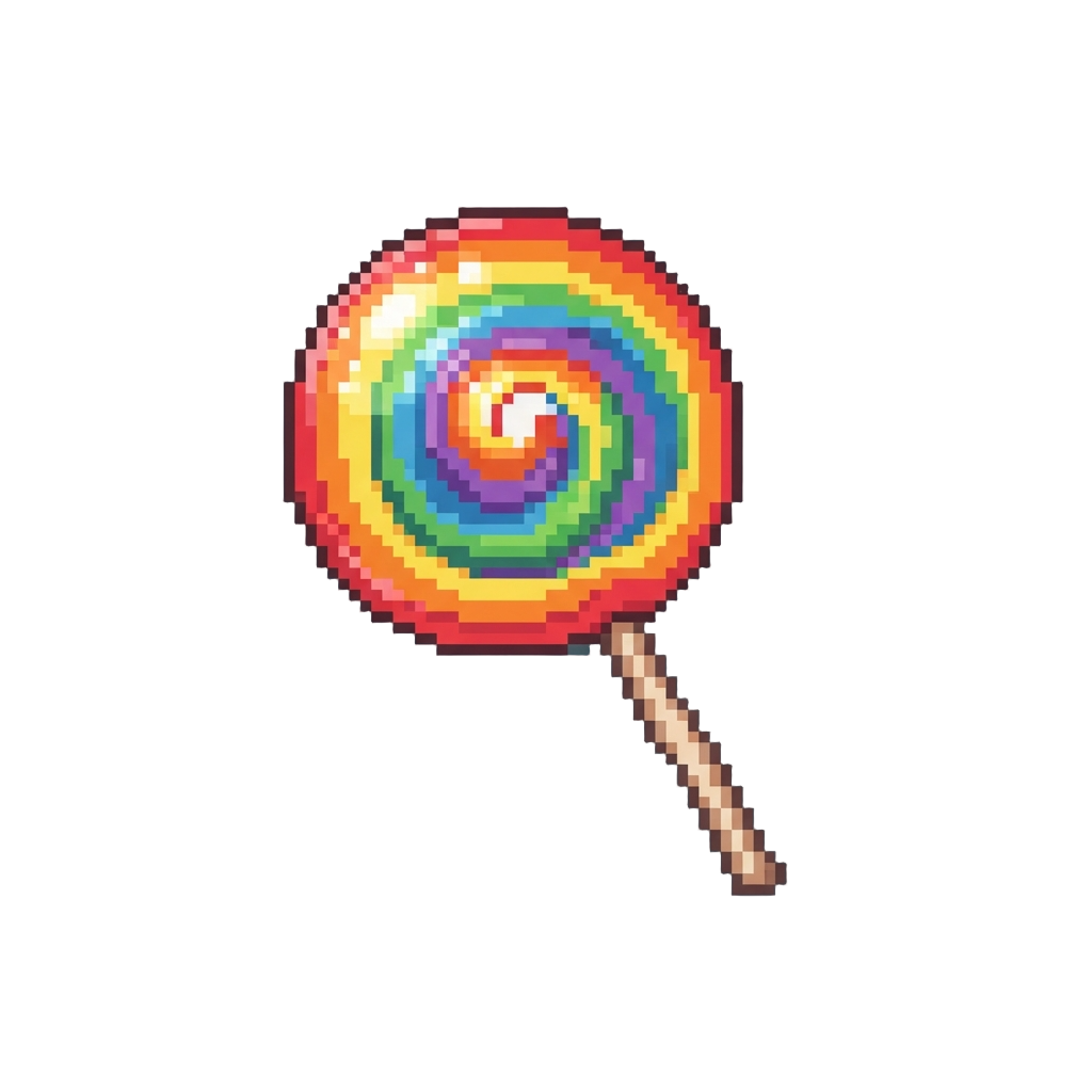 A Sparkling Multi-layered Rainbow Lollipop