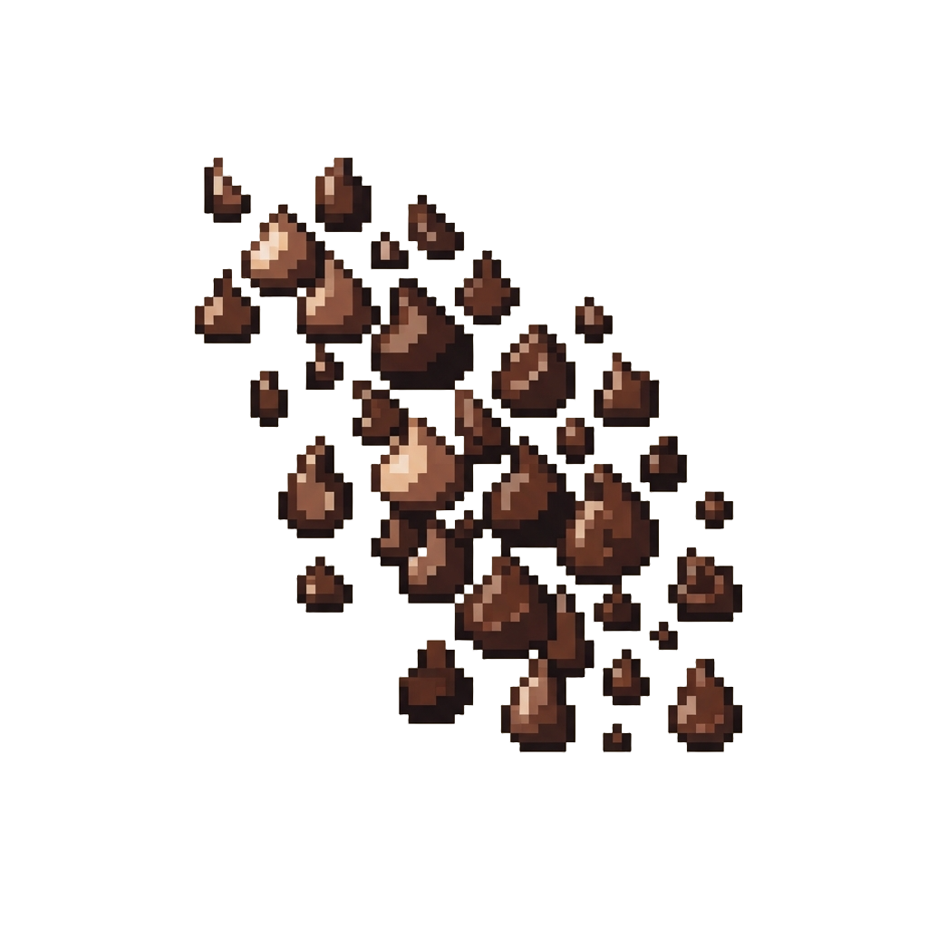 A Downpour of Dark Chocolate Drops