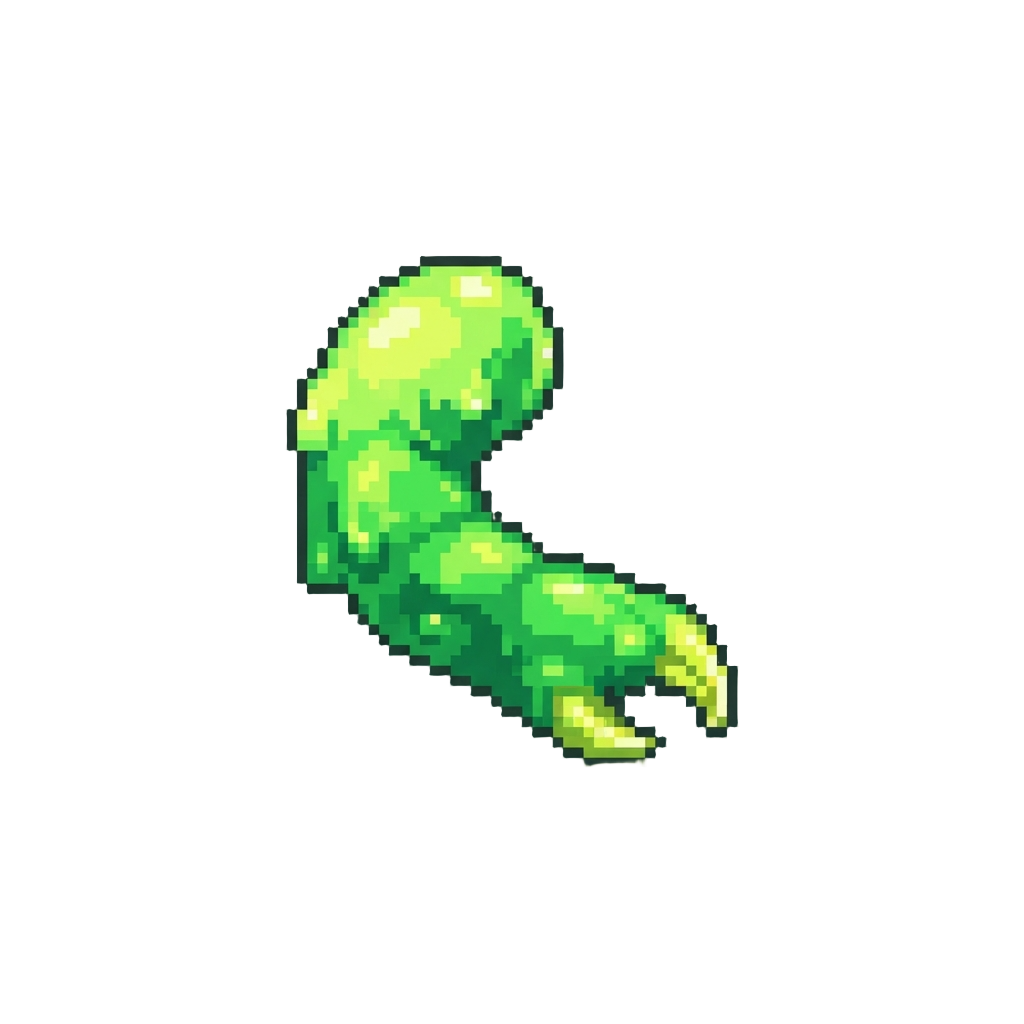 A Glowing Neon Slime Arm