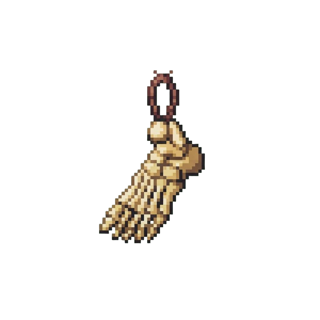 A Dangling Fake Skeleton Foot