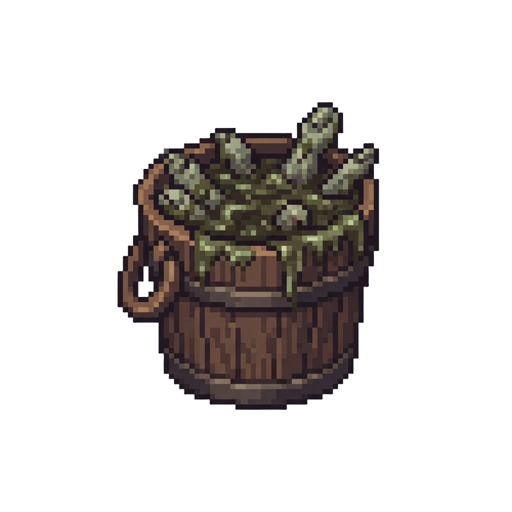 A Bucket of Sludge-covered Monster Toes