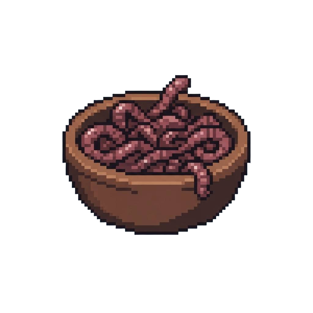 A Bowl of Wriggling Slimy Earthworms