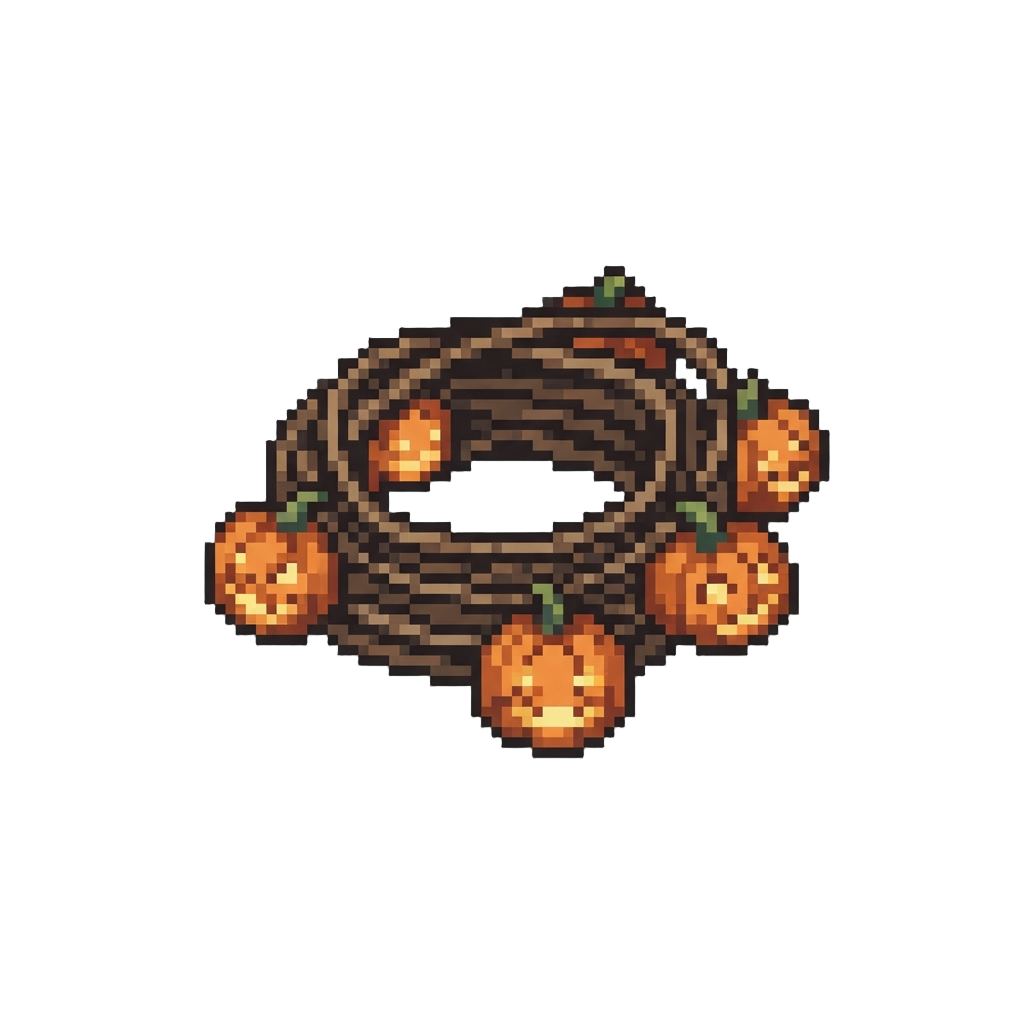 A String of Heavy Jack-o'-lantern Garlands