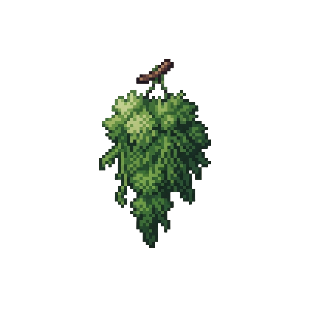 A Hanging Cluster of Artificial Moss