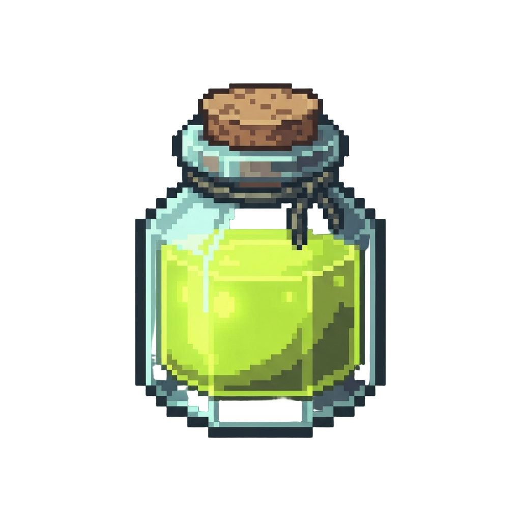 A Jar of Glowing Neon Monster Bile