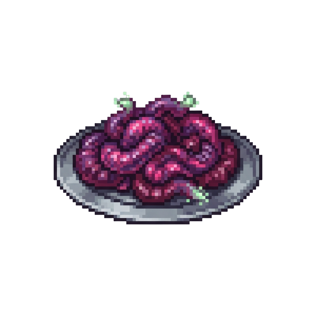 A Platter of Twitching Fake Alien Intestines