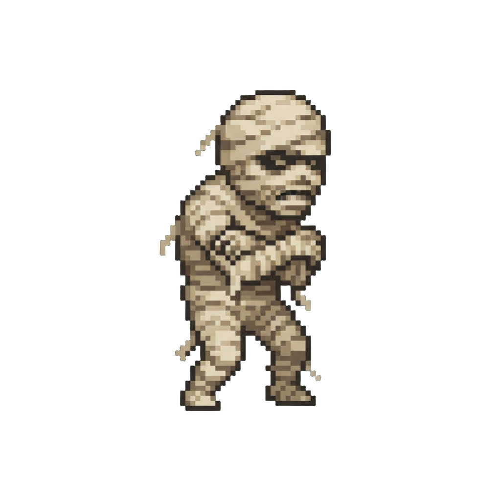 A Bandaged Creepy Ancient Mummy