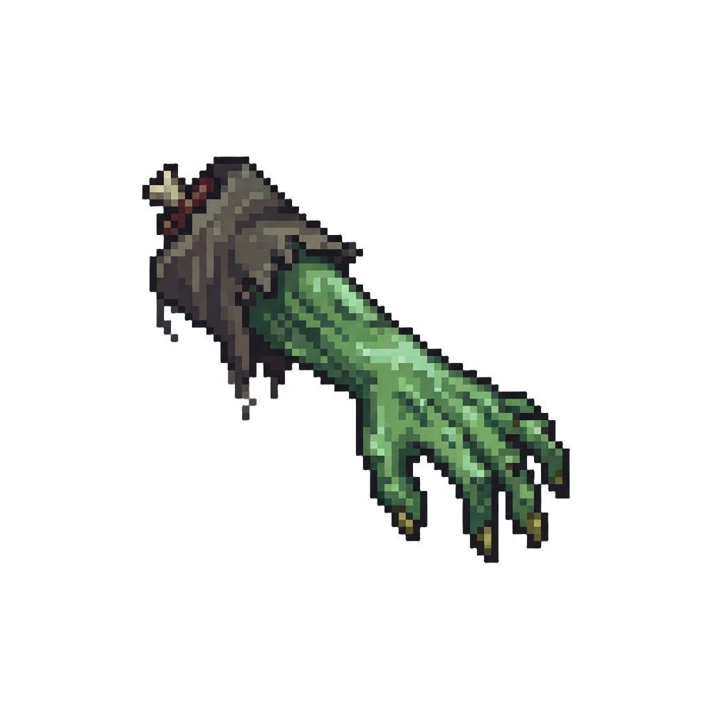 A Slimy Green Zombie Arm