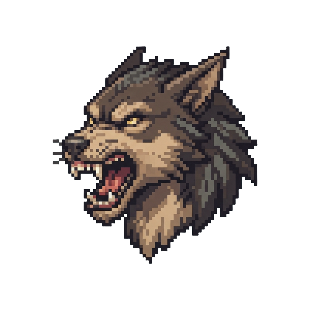 A Sharp-fanged Snarling Werewolf