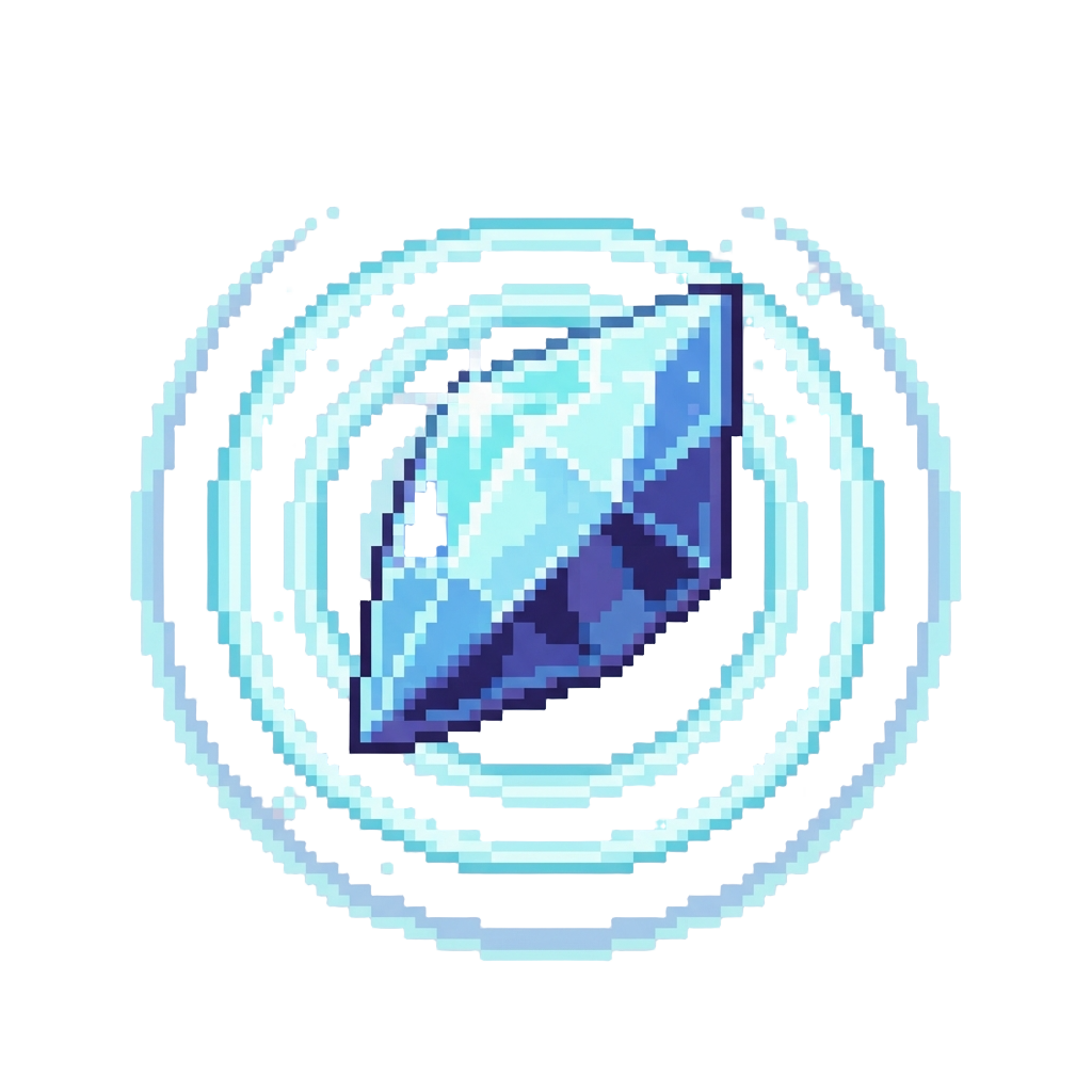 A Crystalline Diamond Skin Shimmer with Shockwave Ripples