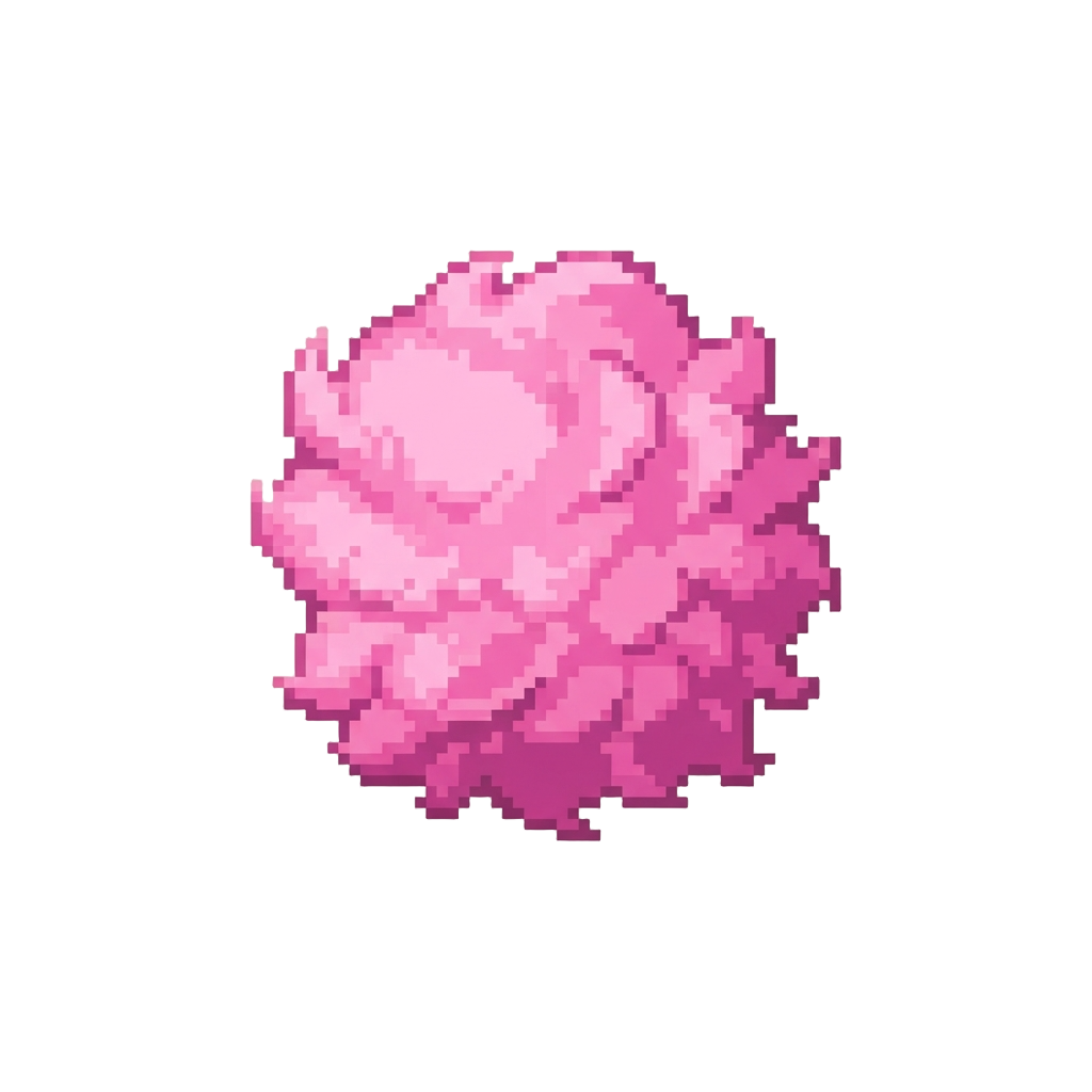 A Bright Pink Fluffy Cotton-candy Afro Poffing Into Existence