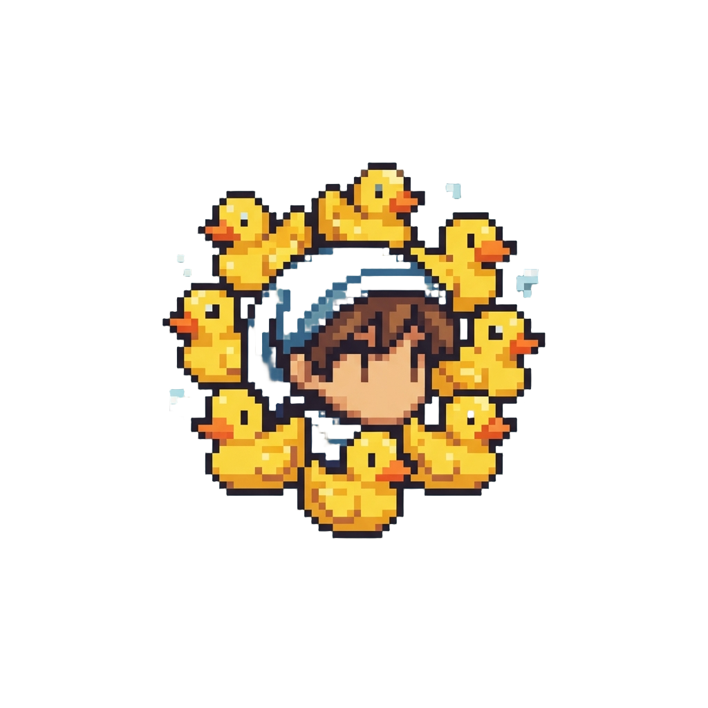 A Sudden Multiplication of Squeaking Tiny Rubber Ducks Around Head