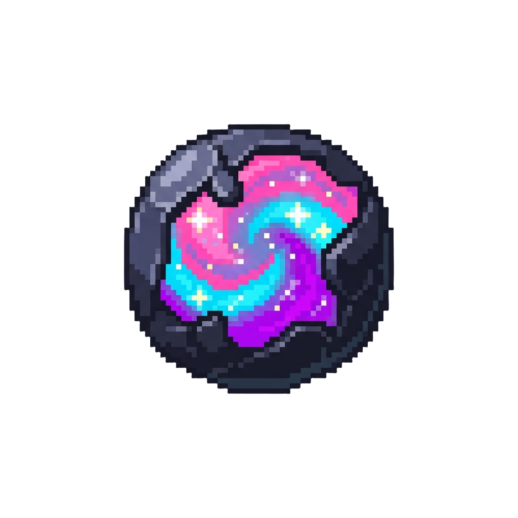 A Neon Galactic Void Energy Shell with Swirling Star Particles