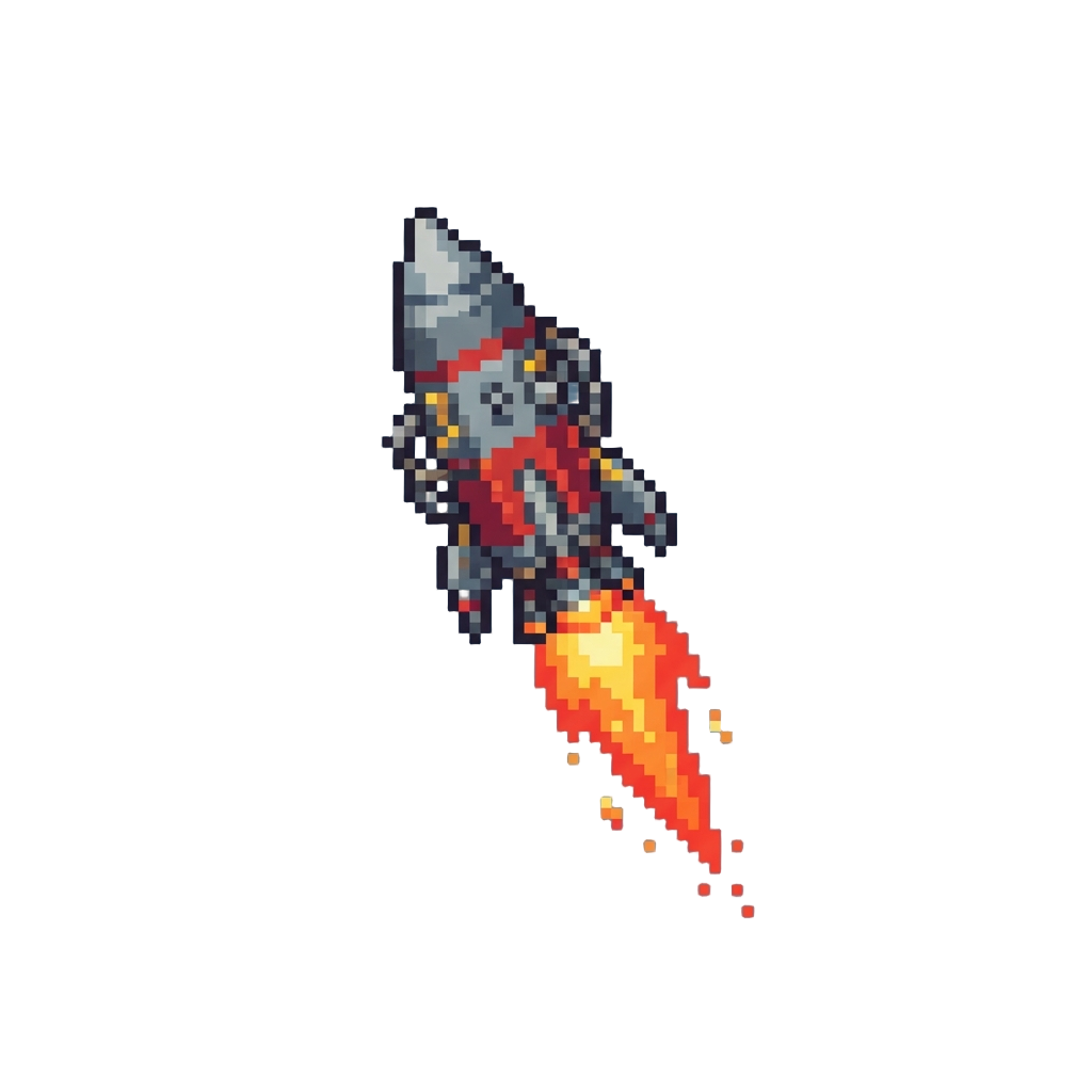 A Hyper-thruster Boost Rocket Flight Pose