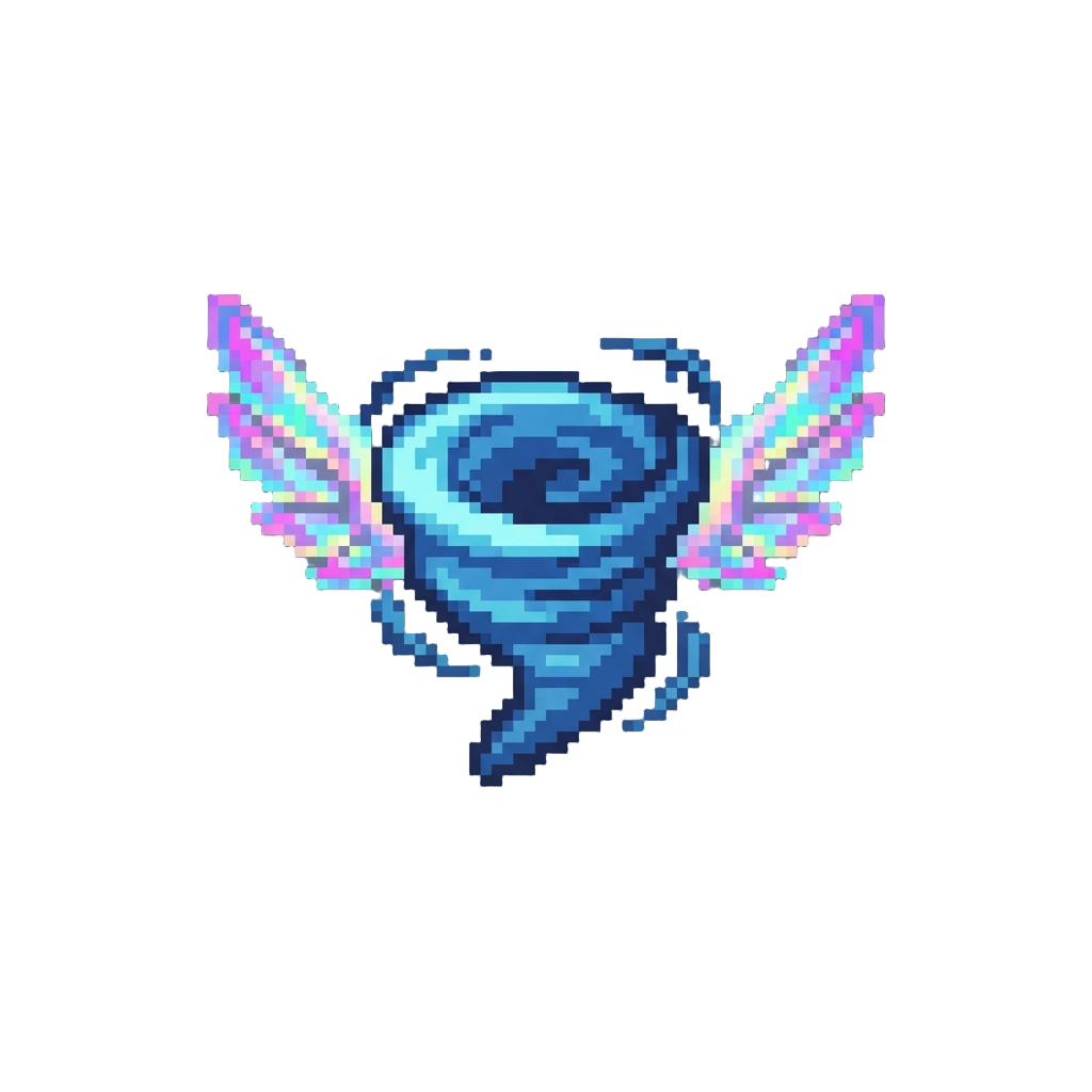 A Spinning Whirlwind Spin with Holographic Wings
