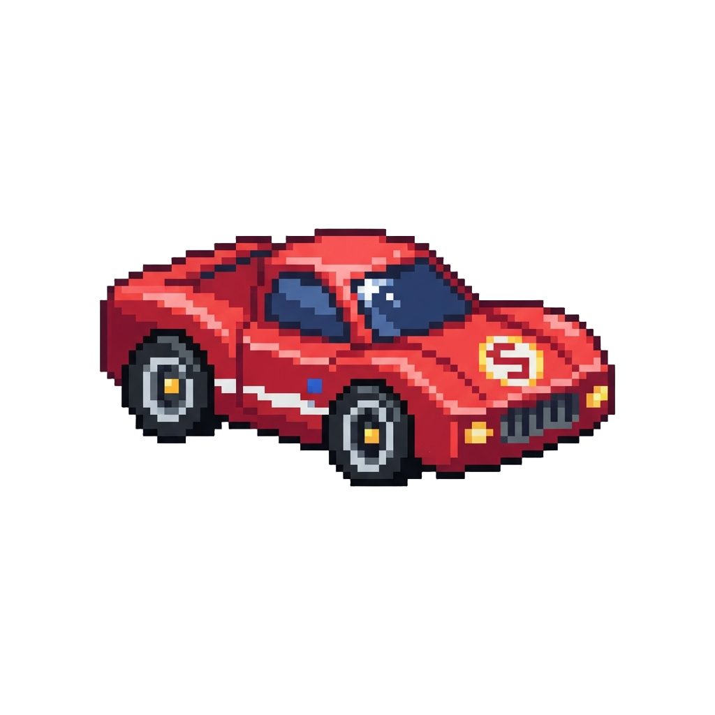 A Shiny Red Toy Racecar